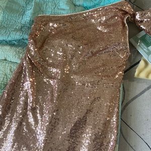 Dashion nova born to shine sequin jumpsuit